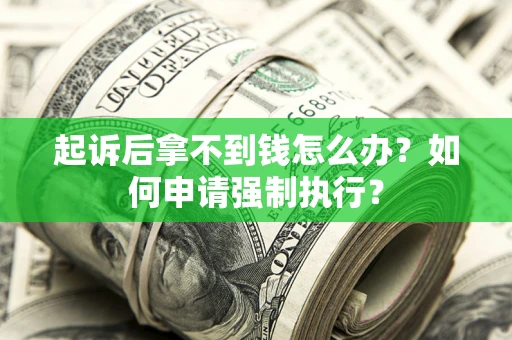 武汉起诉后拿不到钱怎么办？如何申请强制执行？