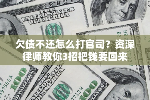 武汉欠债不还怎么打官司？资深律师教你3招把钱要回来