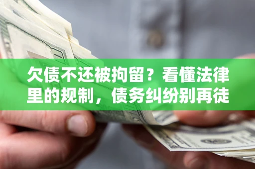 武汉欠债不还被拘留？看懂法律里的规制，债务纠纷别再徒劳奔波