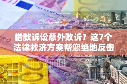武汉借款诉讼意外败诉？这7个法律救济方案帮您绝地反击！
