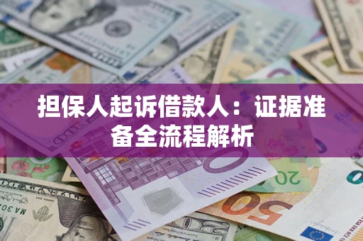 武汉担保人起诉借款人：证据准备全流程解析