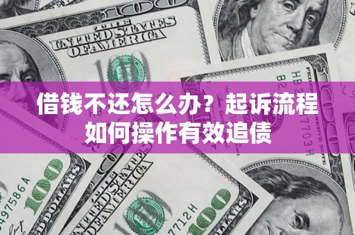 武汉借钱不还怎么办？起诉流程如何操作有效追债