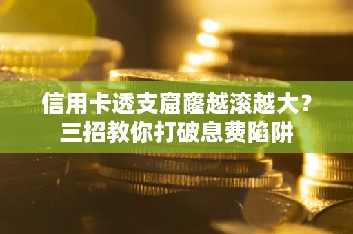 武汉信用卡透支窟窿越滚越大？三招教你打破息费陷阱