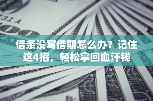 武汉借条没写借期怎么办？记住这4招，轻松拿回血汗钱