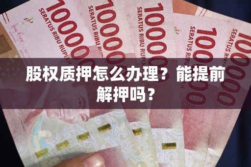 武汉股权质押怎么办理？能提前解押吗？